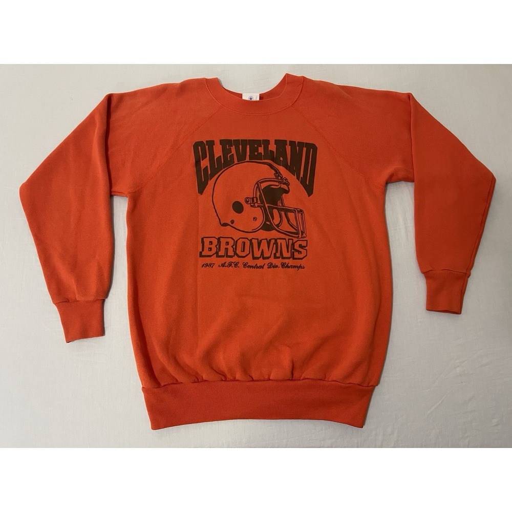 Vintage 80s Cleveland Browns Sweatshirt sz Large Made In USA Pannill